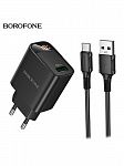  1USB 3.0A QC3.0 18W    Type-C Borofone BA95A   