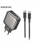 ��� 1USB+3Type-C 3.0A PD67W ������� ������� ��� Type-C Type-C Borofone BAS57A