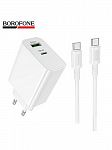 ��� 1USB+1Type-C 3.0A PD 30W+QC3.0 ������� ������� ��� Type-C Type-C Borofone BA108A
